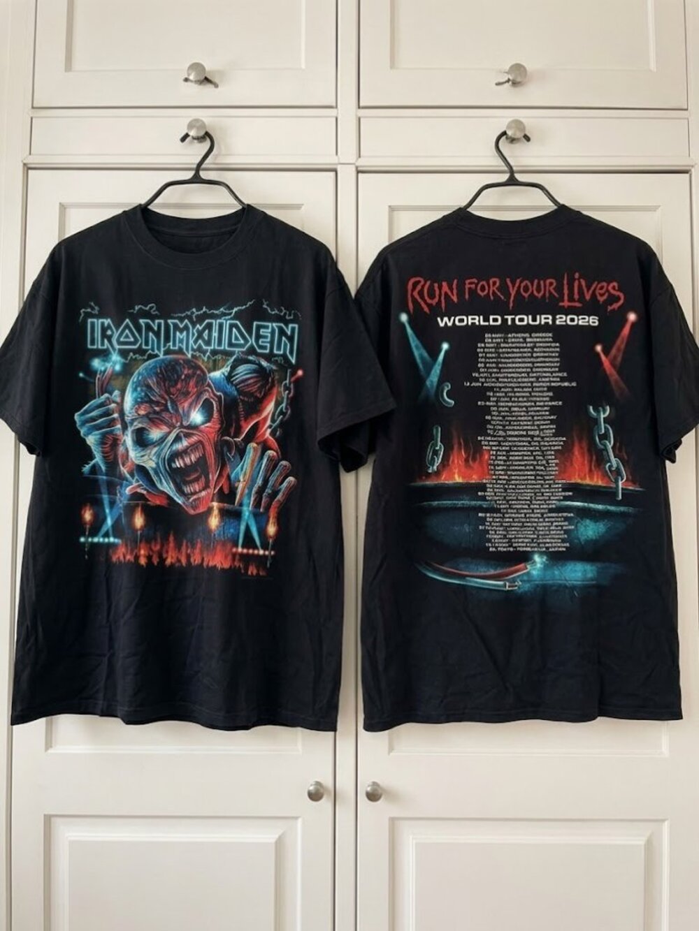 Iron Maiden Run For Your Lives World Tour 2026 T-shirt